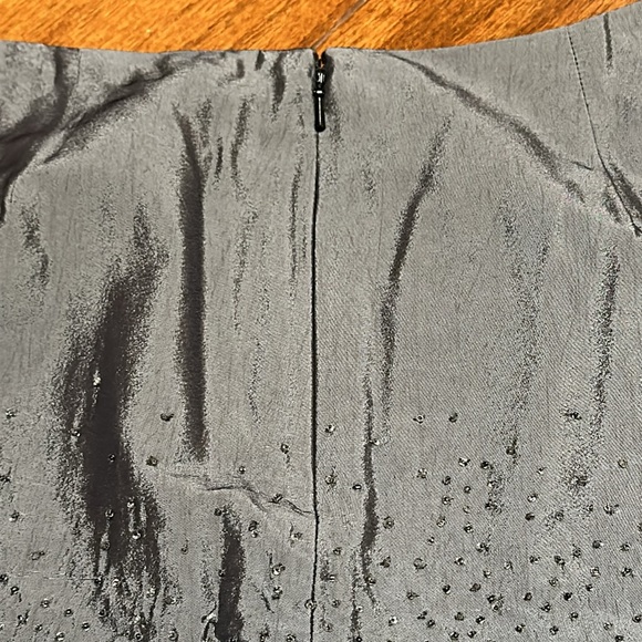 Gap vintage silver gray shimmer skirt with beading - Picture 5 of 7